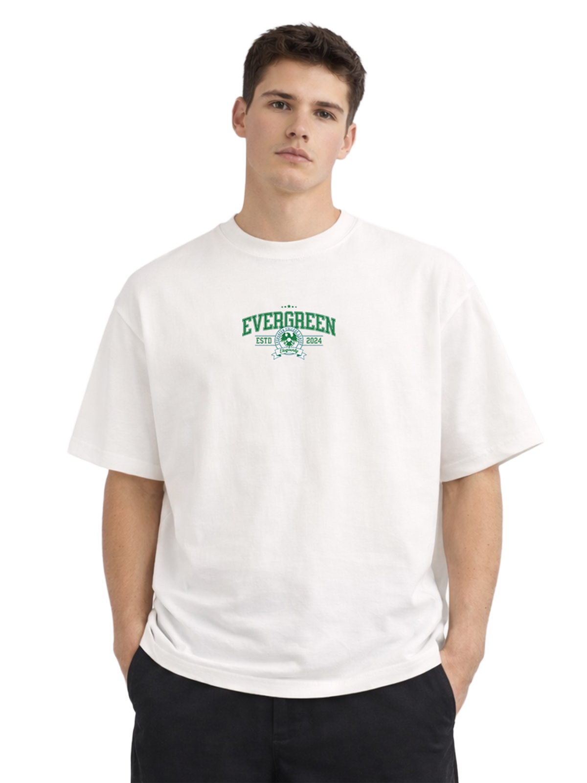 Evergreen Oversized Tee Light
