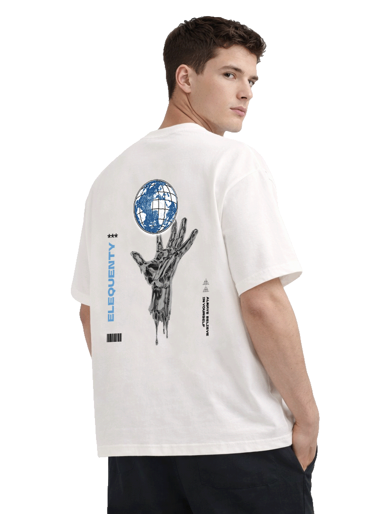 World in your Hands Oversized Tee Light