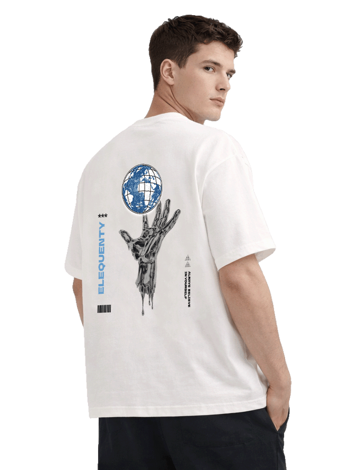 World in your Hands Oversized Tee Light